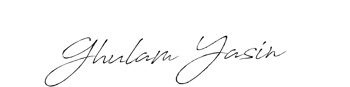 Create a beautiful signature design for name Ghulam Yasin. With this signature (Antro_Vectra) fonts, you can make a handwritten signature for free. Ghulam Yasin signature style 6 images and pictures png