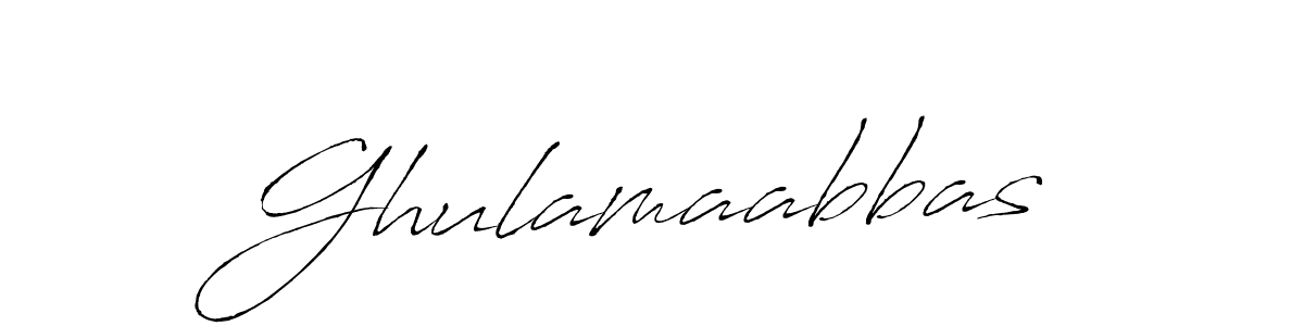 Design your own signature with our free online signature maker. With this signature software, you can create a handwritten (Antro_Vectra) signature for name Ghulamaabbas. Ghulamaabbas signature style 6 images and pictures png