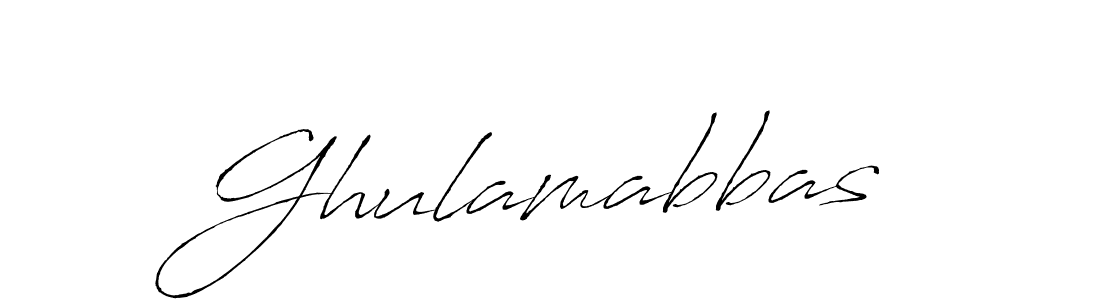 Design your own signature with our free online signature maker. With this signature software, you can create a handwritten (Antro_Vectra) signature for name Ghulamabbas. Ghulamabbas signature style 6 images and pictures png