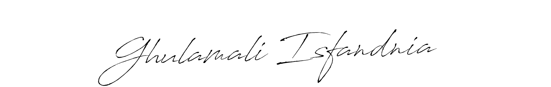 It looks lik you need a new signature style for name Ghulamali Isfandnia. Design unique handwritten (Antro_Vectra) signature with our free signature maker in just a few clicks. Ghulamali Isfandnia signature style 6 images and pictures png
