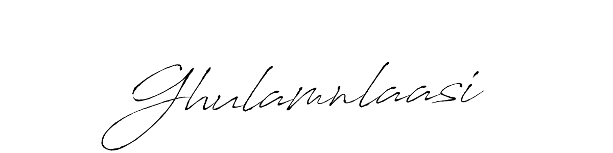 Antro_Vectra is a professional signature style that is perfect for those who want to add a touch of class to their signature. It is also a great choice for those who want to make their signature more unique. Get Ghulamnlaasi name to fancy signature for free. Ghulamnlaasi signature style 6 images and pictures png