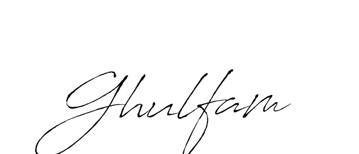 if you are searching for the best signature style for your name Ghulfam. so please give up your signature search. here we have designed multiple signature styles  using Antro_Vectra. Ghulfam signature style 6 images and pictures png