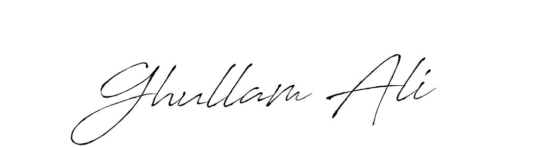 Make a beautiful signature design for name Ghullam Ali. With this signature (Antro_Vectra) style, you can create a handwritten signature for free. Ghullam Ali signature style 6 images and pictures png