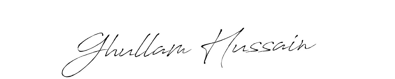 How to make Ghullam Hussain name signature. Use Antro_Vectra style for creating short signs online. This is the latest handwritten sign. Ghullam Hussain signature style 6 images and pictures png