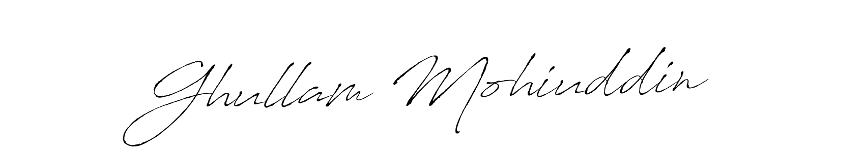 Make a short Ghullam Mohiuddin signature style. Manage your documents anywhere anytime using Antro_Vectra. Create and add eSignatures, submit forms, share and send files easily. Ghullam Mohiuddin signature style 6 images and pictures png