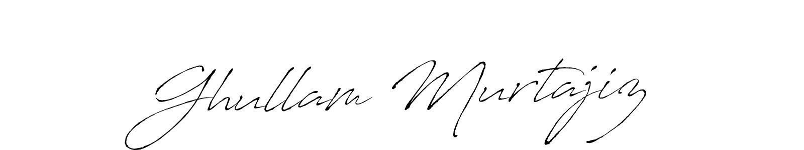 Make a beautiful signature design for name Ghullam Murtajiz. With this signature (Antro_Vectra) style, you can create a handwritten signature for free. Ghullam Murtajiz signature style 6 images and pictures png