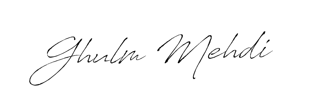 How to make Ghulm Mehdi signature? Antro_Vectra is a professional autograph style. Create handwritten signature for Ghulm Mehdi name. Ghulm Mehdi signature style 6 images and pictures png