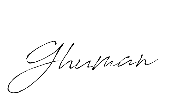 How to make Ghuman signature? Antro_Vectra is a professional autograph style. Create handwritten signature for Ghuman name. Ghuman signature style 6 images and pictures png
