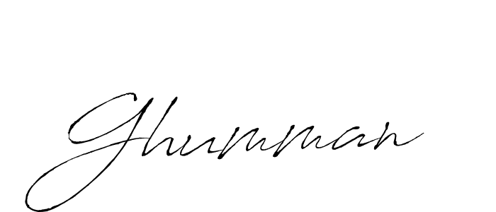 Create a beautiful signature design for name Ghumman. With this signature (Antro_Vectra) fonts, you can make a handwritten signature for free. Ghumman signature style 6 images and pictures png
