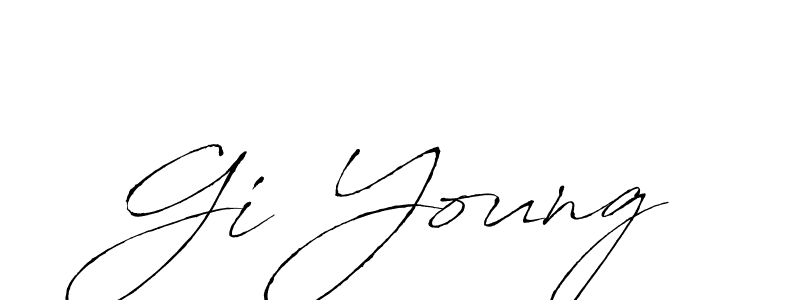 Make a beautiful signature design for name Gi Young. With this signature (Antro_Vectra) style, you can create a handwritten signature for free. Gi Young signature style 6 images and pictures png