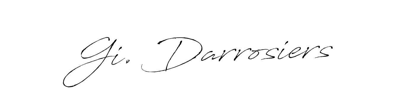 The best way (Antro_Vectra) to make a short signature is to pick only two or three words in your name. The name Gi. Darrosiers include a total of six letters. For converting this name. Gi. Darrosiers signature style 6 images and pictures png