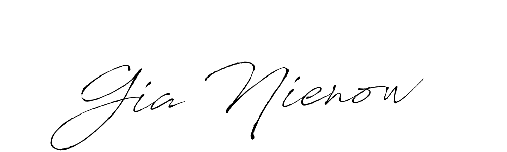 Gia Nienow stylish signature style. Best Handwritten Sign (Antro_Vectra) for my name. Handwritten Signature Collection Ideas for my name Gia Nienow. Gia Nienow signature style 6 images and pictures png