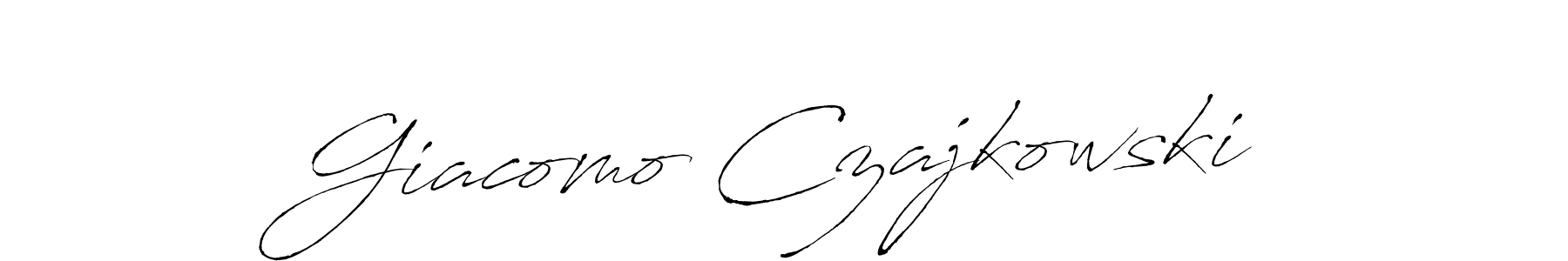 Make a short Giacomo Czajkowski signature style. Manage your documents anywhere anytime using Antro_Vectra. Create and add eSignatures, submit forms, share and send files easily. Giacomo Czajkowski signature style 6 images and pictures png