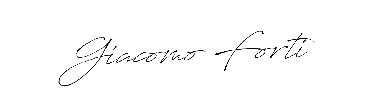 How to make Giacomo Forti name signature. Use Antro_Vectra style for creating short signs online. This is the latest handwritten sign. Giacomo Forti signature style 6 images and pictures png