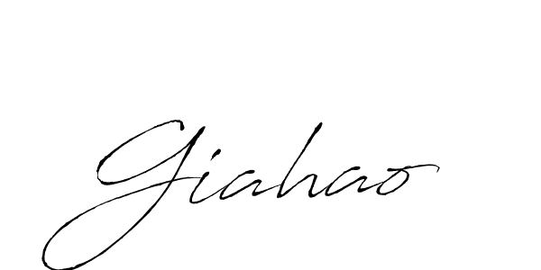 Make a beautiful signature design for name Giahao. With this signature (Antro_Vectra) style, you can create a handwritten signature for free. Giahao signature style 6 images and pictures png