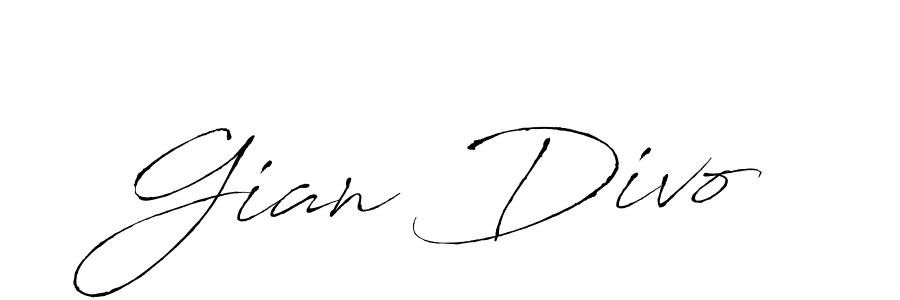 Design your own signature with our free online signature maker. With this signature software, you can create a handwritten (Antro_Vectra) signature for name Gian Divo. Gian Divo signature style 6 images and pictures png