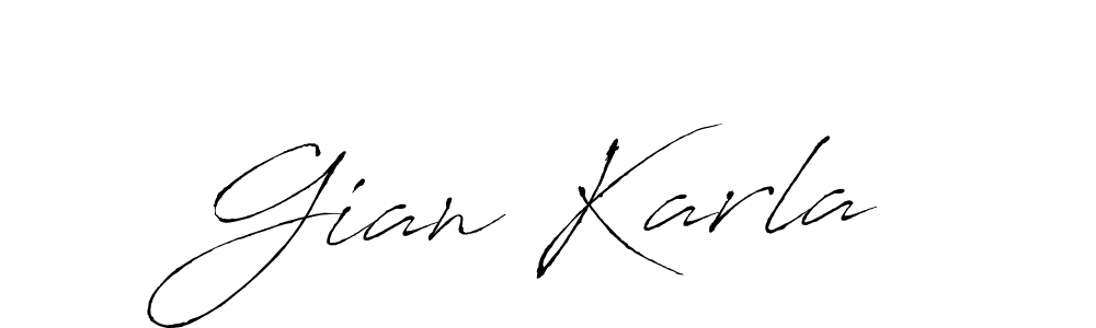You should practise on your own different ways (Antro_Vectra) to write your name (Gian Karla) in signature. don't let someone else do it for you. Gian Karla signature style 6 images and pictures png
