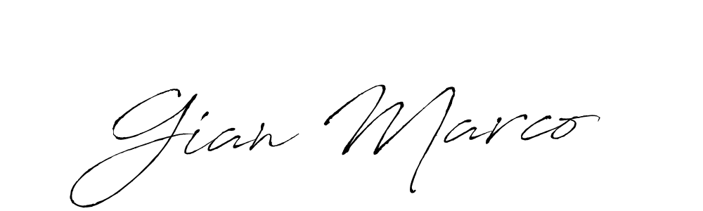 Create a beautiful signature design for name Gian Marco. With this signature (Antro_Vectra) fonts, you can make a handwritten signature for free. Gian Marco signature style 6 images and pictures png