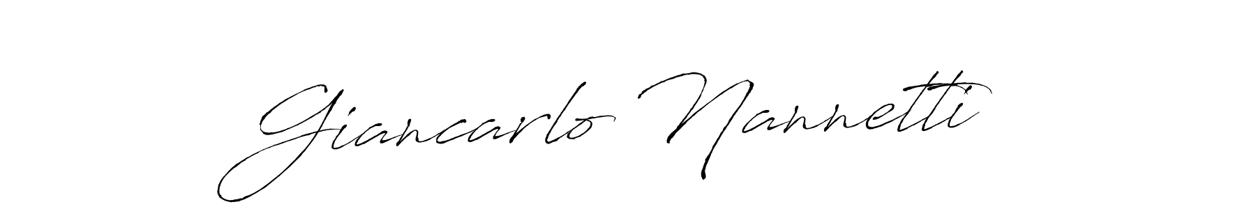 How to make Giancarlo Nannetti name signature. Use Antro_Vectra style for creating short signs online. This is the latest handwritten sign. Giancarlo Nannetti signature style 6 images and pictures png