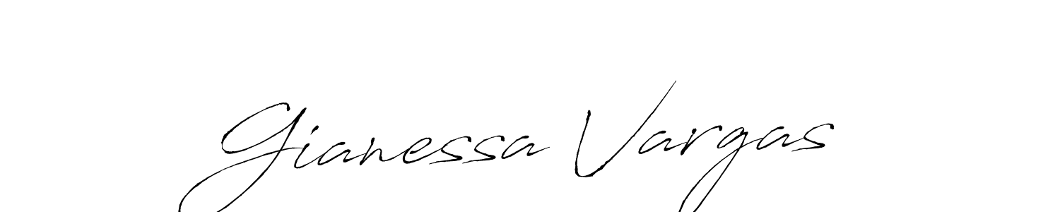 Make a beautiful signature design for name Gianessa Vargas. With this signature (Antro_Vectra) style, you can create a handwritten signature for free. Gianessa Vargas signature style 6 images and pictures png