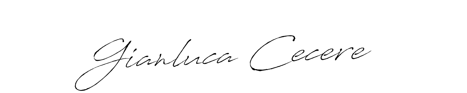 Create a beautiful signature design for name Gianluca Cecere. With this signature (Antro_Vectra) fonts, you can make a handwritten signature for free. Gianluca Cecere signature style 6 images and pictures png