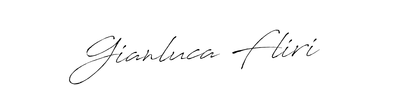 Design your own signature with our free online signature maker. With this signature software, you can create a handwritten (Antro_Vectra) signature for name Gianluca Fliri. Gianluca Fliri signature style 6 images and pictures png