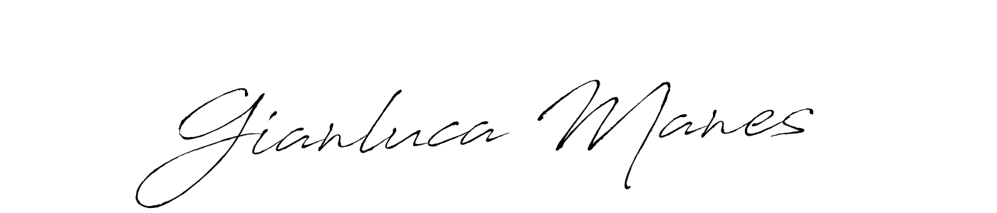 Make a beautiful signature design for name Gianluca Manes. With this signature (Antro_Vectra) style, you can create a handwritten signature for free. Gianluca Manes signature style 6 images and pictures png