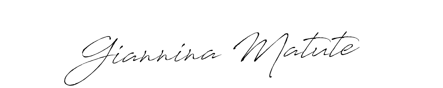 Antro_Vectra is a professional signature style that is perfect for those who want to add a touch of class to their signature. It is also a great choice for those who want to make their signature more unique. Get Giannina Matute name to fancy signature for free. Giannina Matute signature style 6 images and pictures png