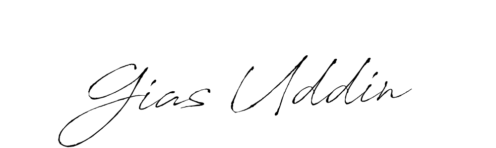 Use a signature maker to create a handwritten signature online. With this signature software, you can design (Antro_Vectra) your own signature for name Gias Uddin. Gias Uddin signature style 6 images and pictures png