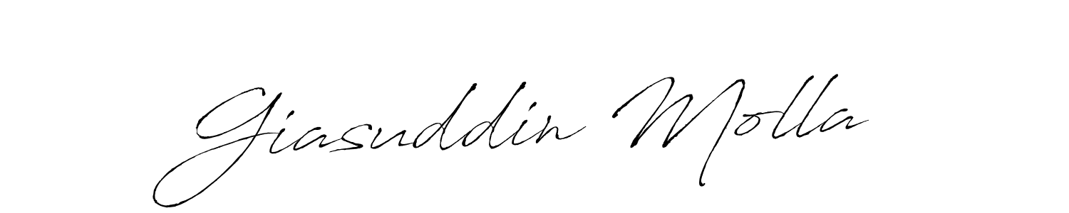 Make a beautiful signature design for name Giasuddin Molla. With this signature (Antro_Vectra) style, you can create a handwritten signature for free. Giasuddin Molla signature style 6 images and pictures png