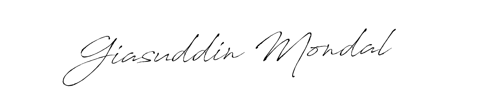 Create a beautiful signature design for name Giasuddin Mondal. With this signature (Antro_Vectra) fonts, you can make a handwritten signature for free. Giasuddin Mondal signature style 6 images and pictures png