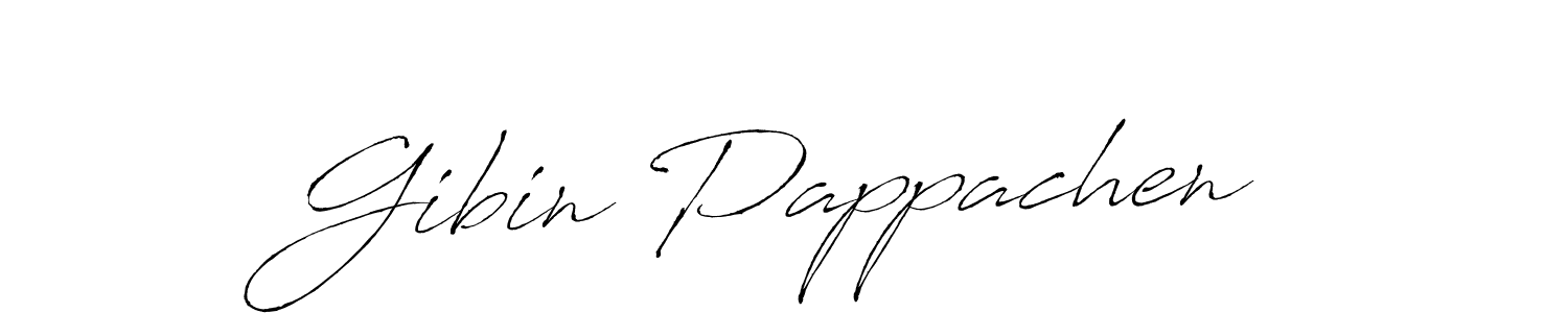 How to make Gibin Pappachen name signature. Use Antro_Vectra style for creating short signs online. This is the latest handwritten sign. Gibin Pappachen signature style 6 images and pictures png