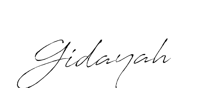 Use a signature maker to create a handwritten signature online. With this signature software, you can design (Antro_Vectra) your own signature for name Gidayah. Gidayah signature style 6 images and pictures png