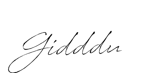 How to make Gidddu name signature. Use Antro_Vectra style for creating short signs online. This is the latest handwritten sign. Gidddu signature style 6 images and pictures png