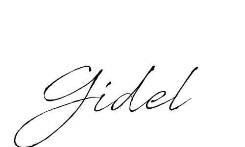 How to make Gidel signature? Antro_Vectra is a professional autograph style. Create handwritten signature for Gidel name. Gidel signature style 6 images and pictures png