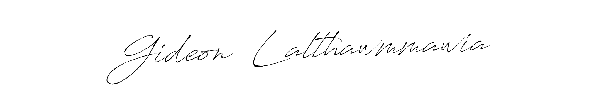 Make a beautiful signature design for name Gideon  Lalthawmmawia. With this signature (Antro_Vectra) style, you can create a handwritten signature for free. Gideon  Lalthawmmawia signature style 6 images and pictures png