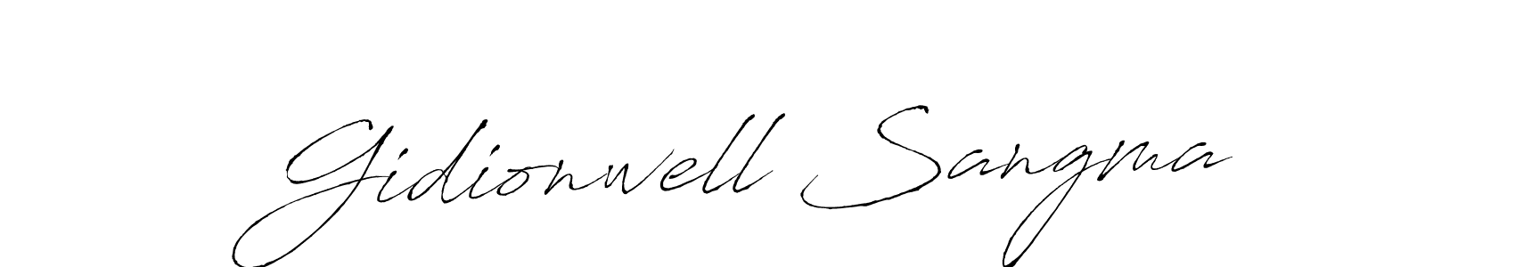 Also we have Gidionwell Sangma name is the best signature style. Create professional handwritten signature collection using Antro_Vectra autograph style. Gidionwell Sangma signature style 6 images and pictures png