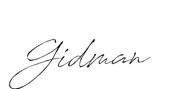 Make a beautiful signature design for name Gidman. With this signature (Antro_Vectra) style, you can create a handwritten signature for free. Gidman signature style 6 images and pictures png