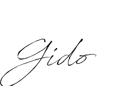 How to make Gido signature? Antro_Vectra is a professional autograph style. Create handwritten signature for Gido name. Gido signature style 6 images and pictures png