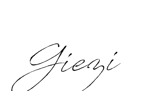 Use a signature maker to create a handwritten signature online. With this signature software, you can design (Antro_Vectra) your own signature for name Giezi. Giezi signature style 6 images and pictures png