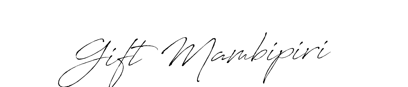 Make a beautiful signature design for name Gift Mambipiri. With this signature (Antro_Vectra) style, you can create a handwritten signature for free. Gift Mambipiri signature style 6 images and pictures png