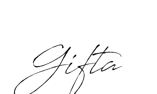 Design your own signature with our free online signature maker. With this signature software, you can create a handwritten (Antro_Vectra) signature for name Gifta. Gifta signature style 6 images and pictures png