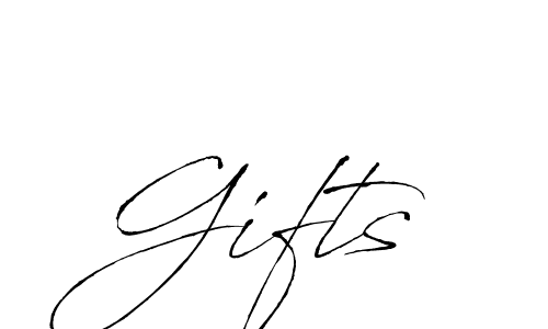 Make a beautiful signature design for name Gifts. With this signature (Antro_Vectra) style, you can create a handwritten signature for free. Gifts signature style 6 images and pictures png