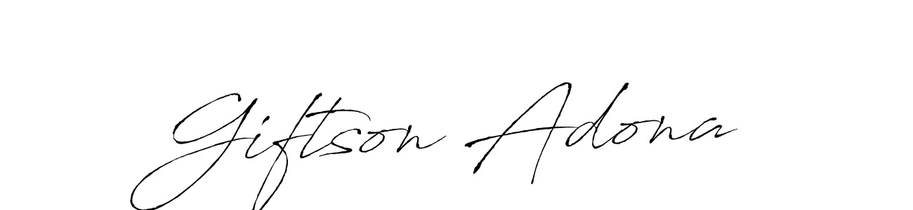 Giftson Adona stylish signature style. Best Handwritten Sign (Antro_Vectra) for my name. Handwritten Signature Collection Ideas for my name Giftson Adona. Giftson Adona signature style 6 images and pictures png