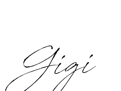Create a beautiful signature design for name Gigi. With this signature (Antro_Vectra) fonts, you can make a handwritten signature for free. Gigi signature style 6 images and pictures png