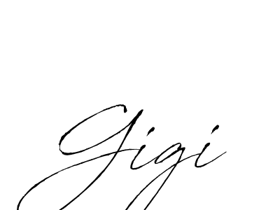 Gigi stylish signature style. Best Handwritten Sign (Antro_Vectra) for my name. Handwritten Signature Collection Ideas for my name Gigi. Gigi signature style 6 images and pictures png