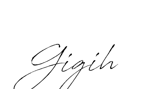 Design your own signature with our free online signature maker. With this signature software, you can create a handwritten (Antro_Vectra) signature for name Gigih. Gigih signature style 6 images and pictures png