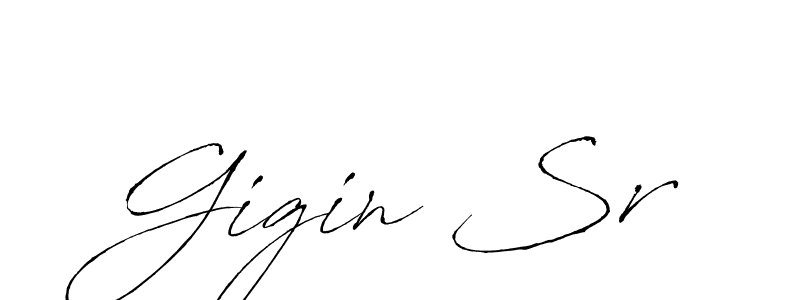 Make a beautiful signature design for name Gigin Sr. With this signature (Antro_Vectra) style, you can create a handwritten signature for free. Gigin Sr signature style 6 images and pictures png