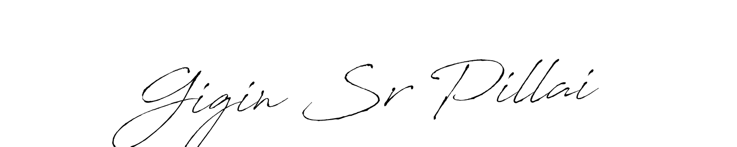 Similarly Antro_Vectra is the best handwritten signature design. Signature creator online .You can use it as an online autograph creator for name Gigin Sr Pillai. Gigin Sr Pillai signature style 6 images and pictures png