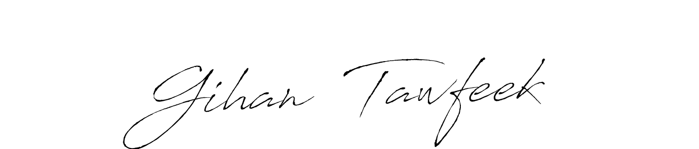 Antro_Vectra is a professional signature style that is perfect for those who want to add a touch of class to their signature. It is also a great choice for those who want to make their signature more unique. Get Gihan  Tawfeek name to fancy signature for free. Gihan  Tawfeek signature style 6 images and pictures png